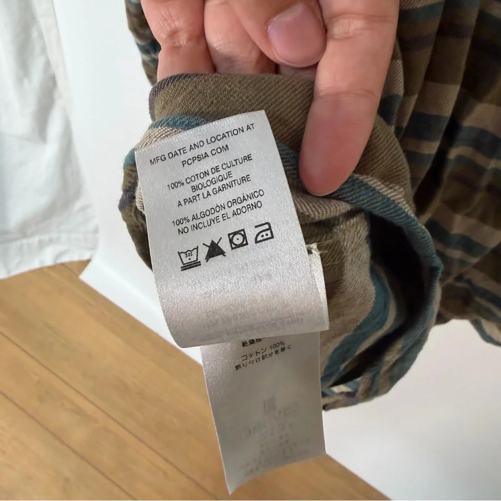 Patagonia Fjord Flannel Organic Cotton Striped Shirt - Brown and Gray